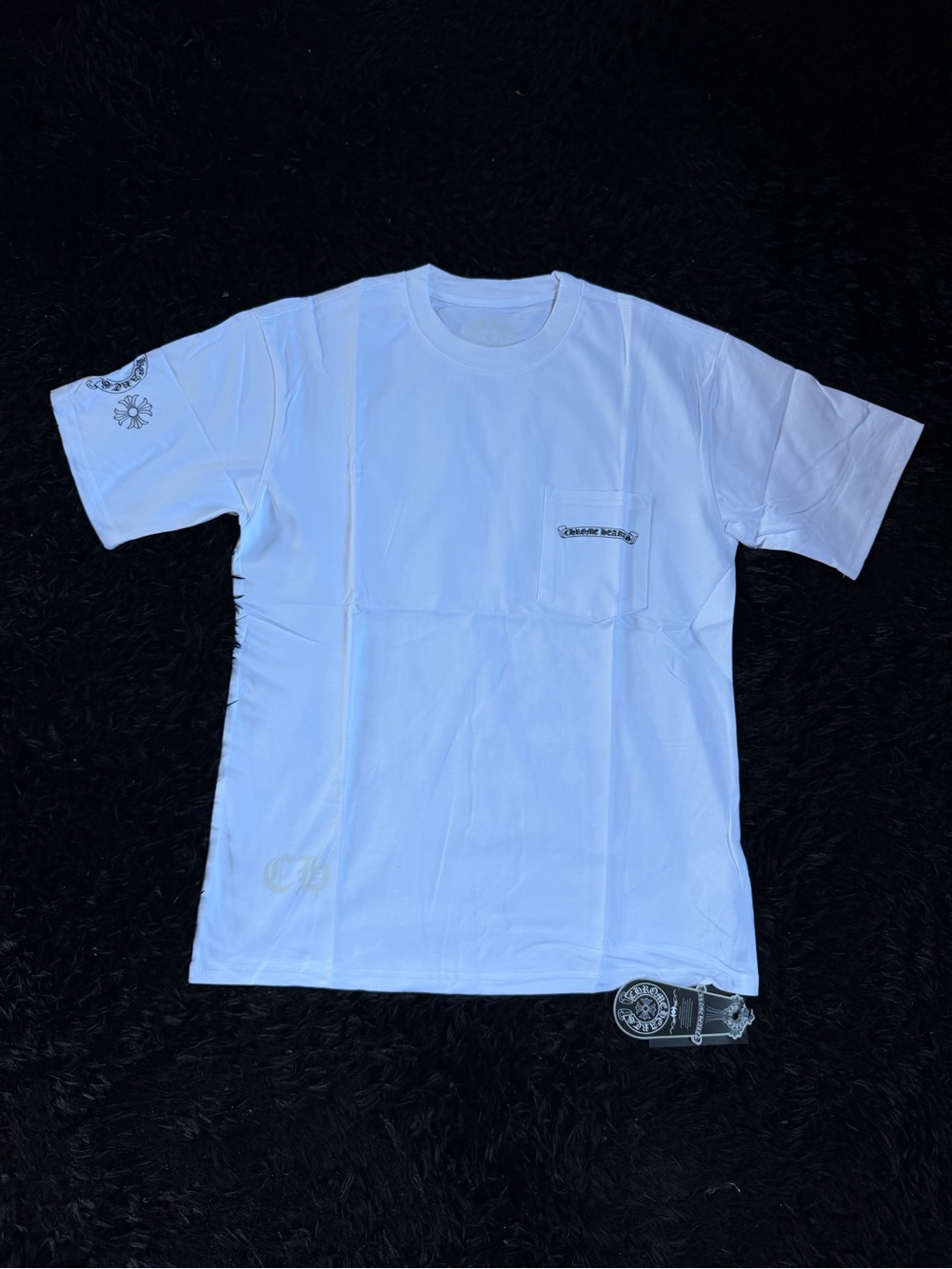 Chrome Rainbow Cross White T Shirt